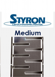 Styron 1000mm-es zuhanyfolyóka Medium rács